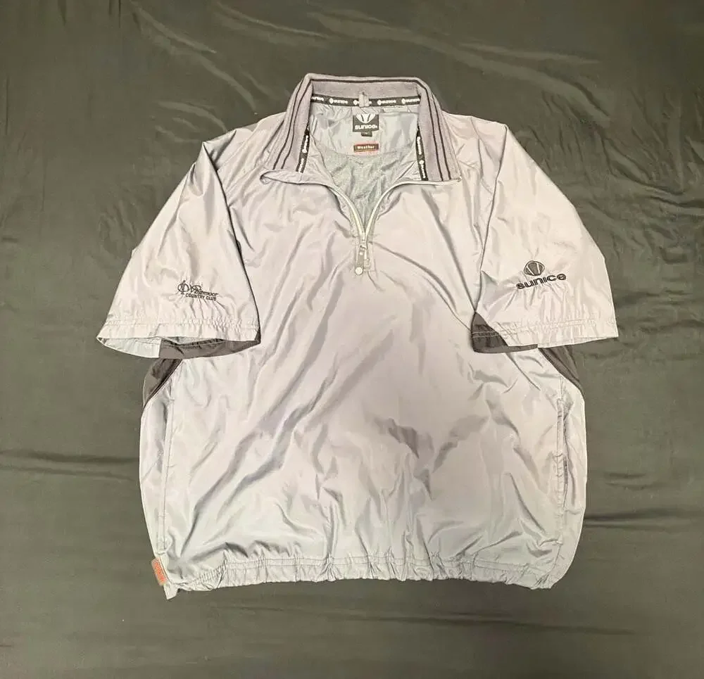 Sunice Short Sleeve Weather Pullover Windbreaker Jacket Size L Whitmoor Golf